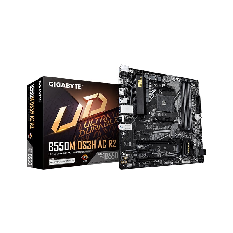 MOTHERBOARD GIGABYTE B550M DS3H AC R2 AM4