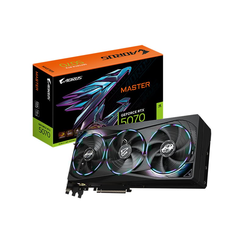 PLACA DE VIDEO GIGABYTE NVIDIA GEFORCE RTX 5070 AORUS MASTER 12GB GDDR7