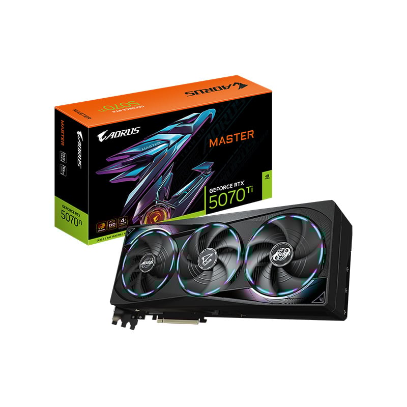 PLACA DE VIDEO GIGABYTE NVIDIA GEFORCE RTX 5070 TI AORUS MASTER 16GB GDDR7