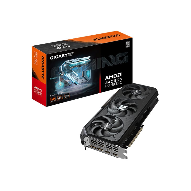 PLACA DE VIDEO AMD RADEON GIGABYTE RX 9070 GAMING OC 16GB GDDR6