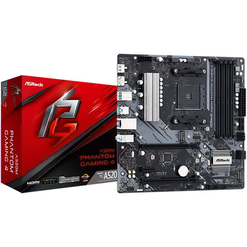 MOTHERBOARD ASROCK A520M PHANTOM GAMING 4 AM4