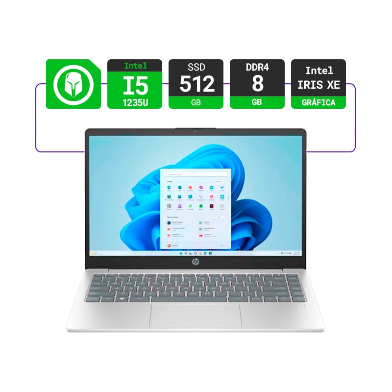 OUTLET - NOTEBOOK HP A9PE6UAABA 15.6" INTEL CORE I5-1235U 8GB RAM 512GB SSD W11 TOUCHSCREEN - SILVER