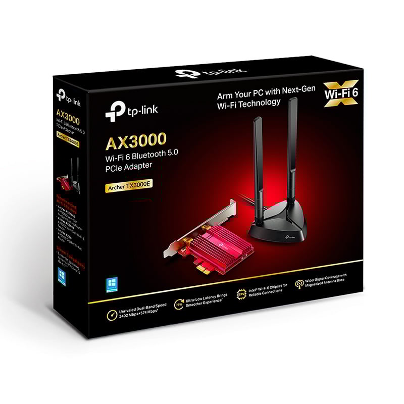 PLACA DE RED PCIE WIFI TP-LINK ARCHER TX3000E DUAL BAND 2.4 - 5GHZ 3000MBPS