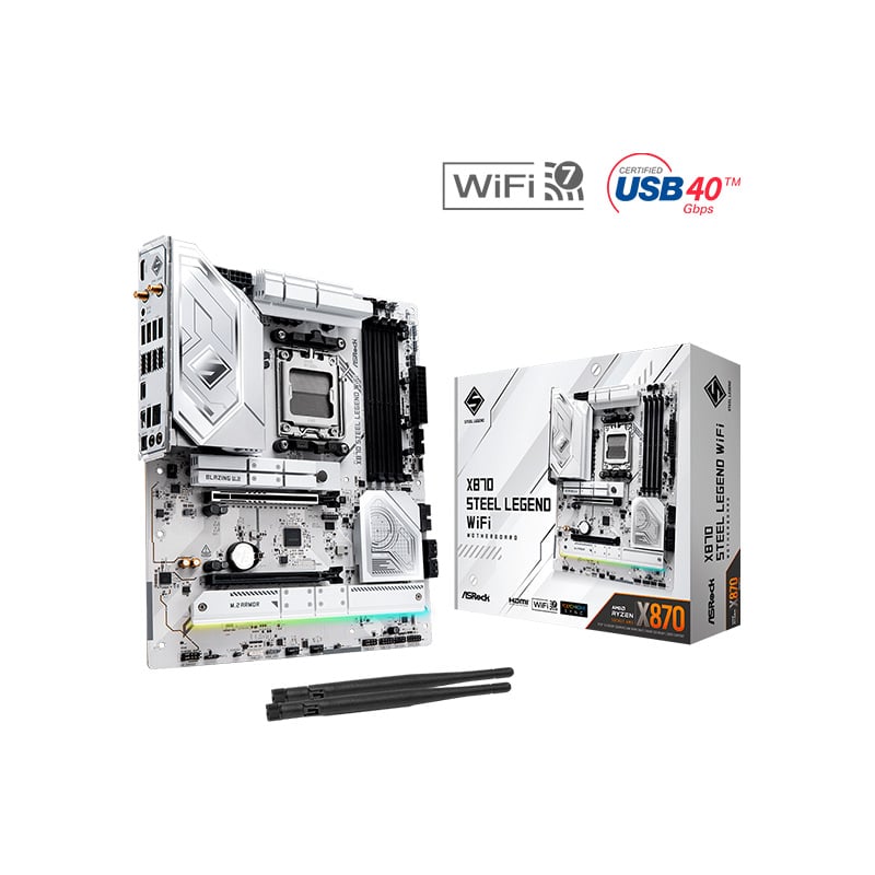 MOTHERBOARD ASROCK X870 STEEL LEGEND WIFI AM5 DDR5