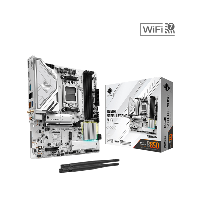 MOTHERBOARD ASROCK B850M STEEL LEGEND WIFI DDR5 AM5