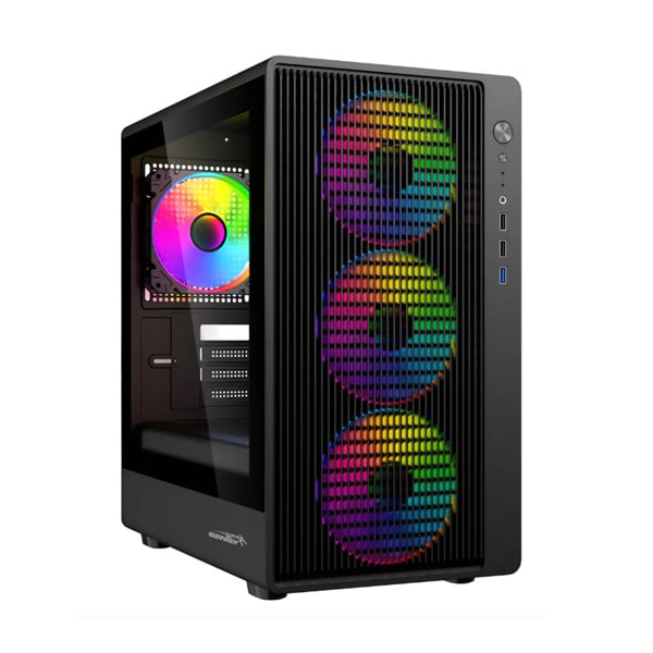 GABINETE SENTEY BACKFIRE - FAN X4 ARGB - BLACK