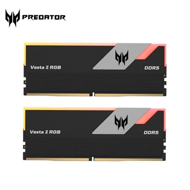 MEMORIA RAM PREDATOR VESTA II 32GB (2X16GB) RGB 6400 MHZ DDR5 BLACK AMD EXPO