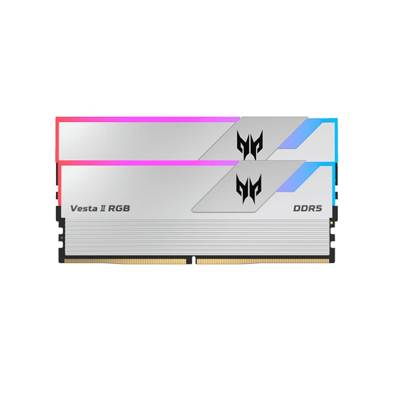 MEMORIA RAM PREDATOR VESTA II 64GB (2X32GB) RGB 6000 MHZ DDR5 SILVER AMD EXPO - INTEL XMP