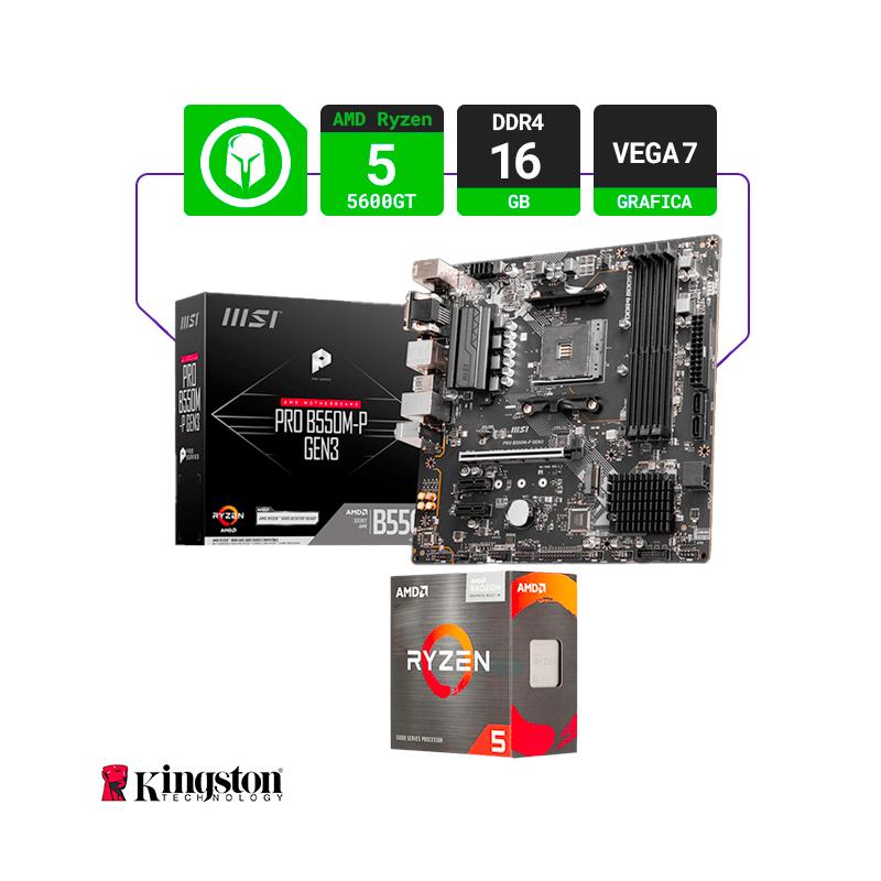 COMBO ACTUALIZACIÓN AMD RYZEN 5 5600GT + B550M-P PRO + 16GB RAM