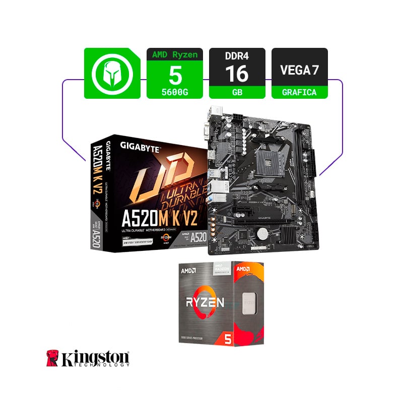 COMBO ACTUALIZACIÓN AMD RYZEN 5 5600G + A320M + 16GB RAM