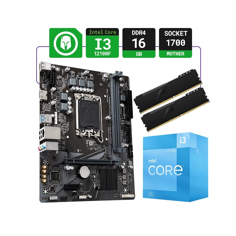 COMBO ACTUALIZACIÓN INTEL CORE I3-12100F + H610M-K + 16GB RAM