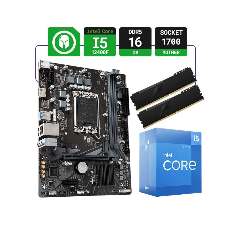 COMBO ACTUALIZACIÓN INTEL CORE I5-12400 + B760M + 16GB RAM DDR5