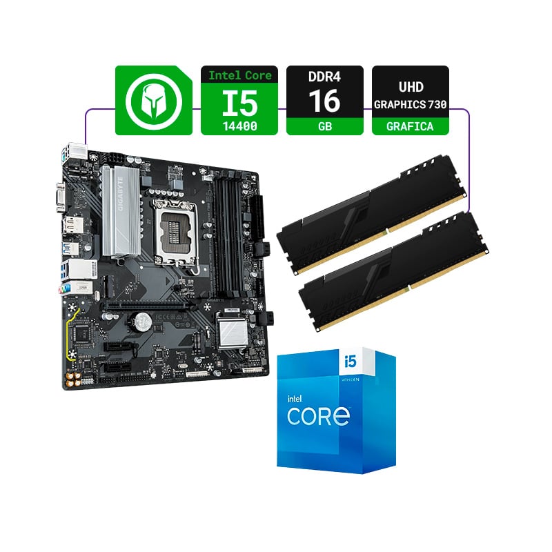 COMBO ACTUALIZACIÓN INTEL CORE I5-14400 + H610 + 16GB RAM