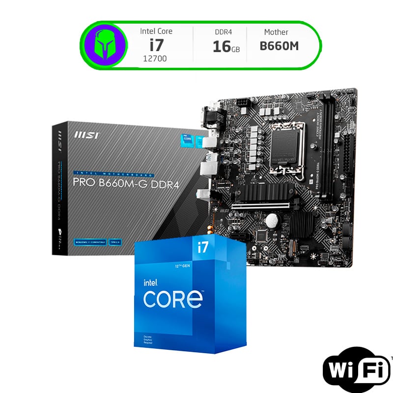 COMBO ACTUALIZACIÓN INTEL CORE I7 12700 + B660M + 16GB RAM