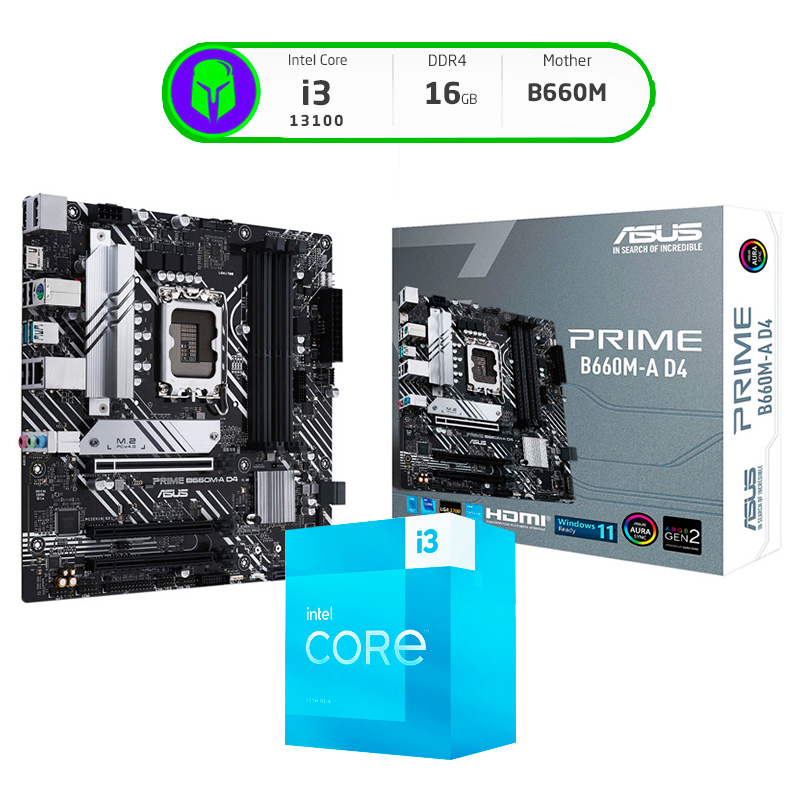 COMBO ACTUALIZACIÓN INTEL CORE I3 13100 + B660M + 16GB RAM