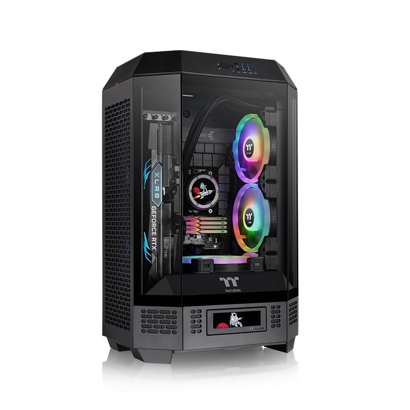 GABINETE THERMALTAKE THE TOWER 300 TG X2 FAN BLACK