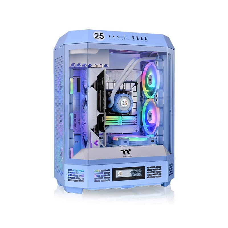 GABINETE THERMALTAKE THE TOWER 600 MID TOWER TG X2 FAN HYDRANGEA BLUE