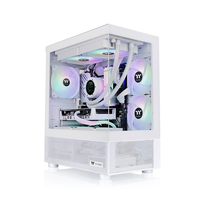 GABINETE THERMALTAKE VIEW 170 MICRO CHASSIS TG X3 FAN SNOW WHITE ARGB