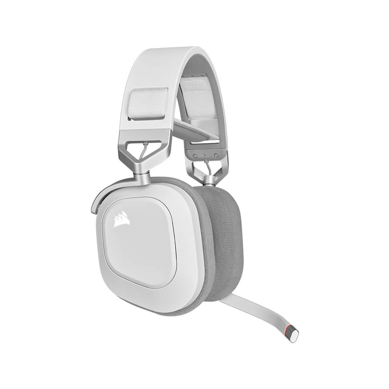 AURICULAR CORSAIR HS80 SPATIAL AUDIO WIRELESS RGB WHITE