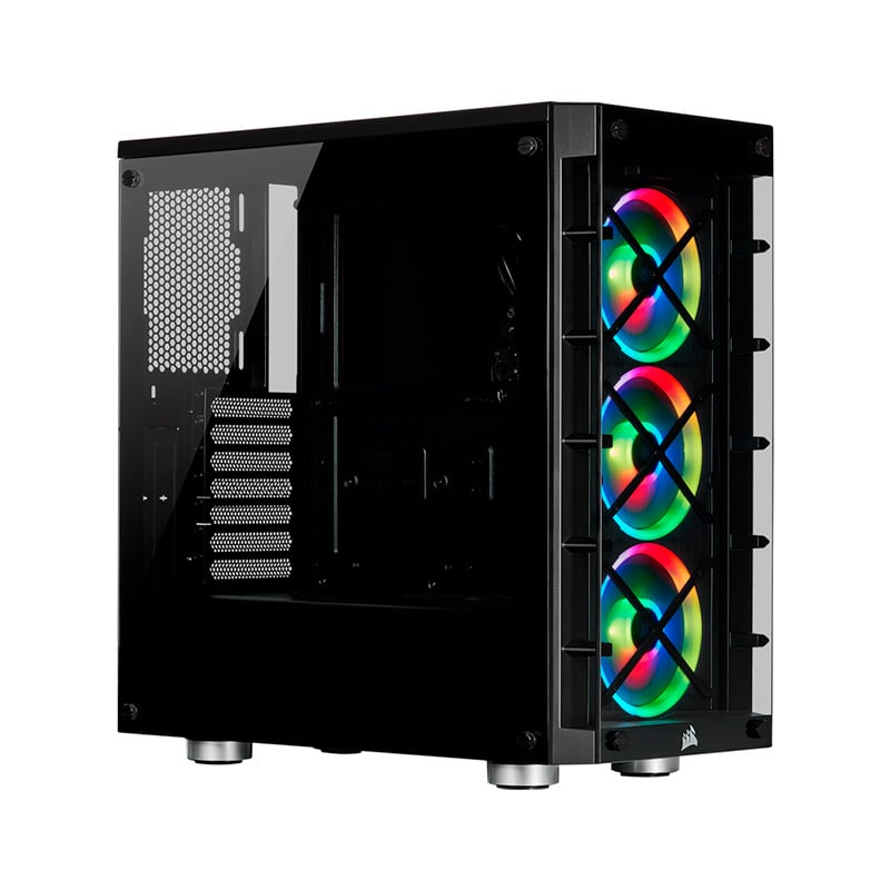 OUTLET - GABINETE CORSAIR CRYSTAL 465X RGB ICUE SMART MID TOWER BLACK