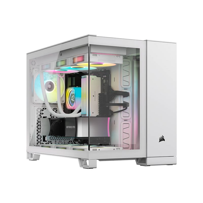 GABINETE CORSAIR ICUE 2500X TG X2 FAN ARGB WHITE (ICUE LINK)