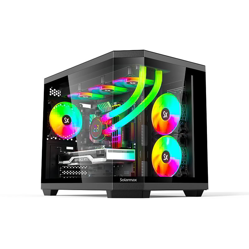GABINETE SOLARMAX CM-B951-SF X3 FAN ARGB BLACK