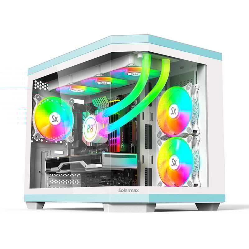 GABINETE SOLARMAX CM-W951-SF X3 FAN ARGB WHITE