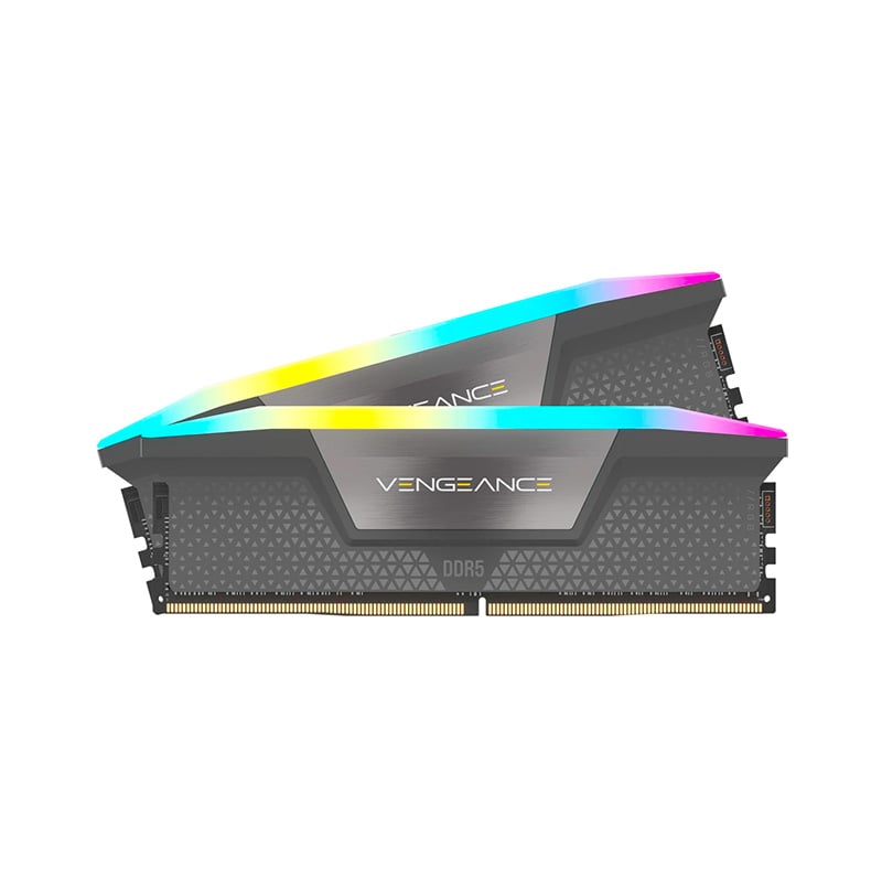 MEMORIA RAM CORSAIR VENGEANCE RGB GREY 32GB (2X16GB) 6000 MHZ DDR5 CL30 - AMD EXPO - XMP