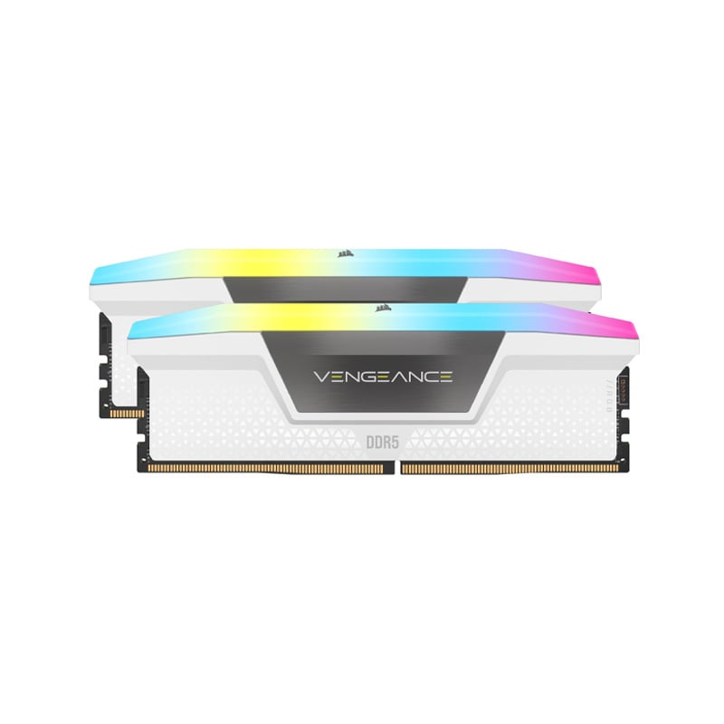 MEMORIA RAM CORSAIR VENGEANCE RGB 32GB WHITE (2X16GB) 6000 MHZ DDR5 CL30 - AMD EXPO - XMP
