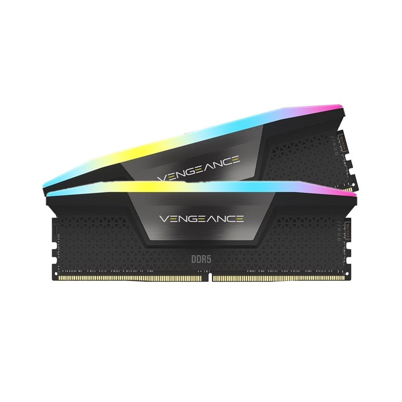 MEMORIA RAM CORSAIR VENGEANCE RGB BLACK 64GB (2X32GB) 5600 MHZ DDR5