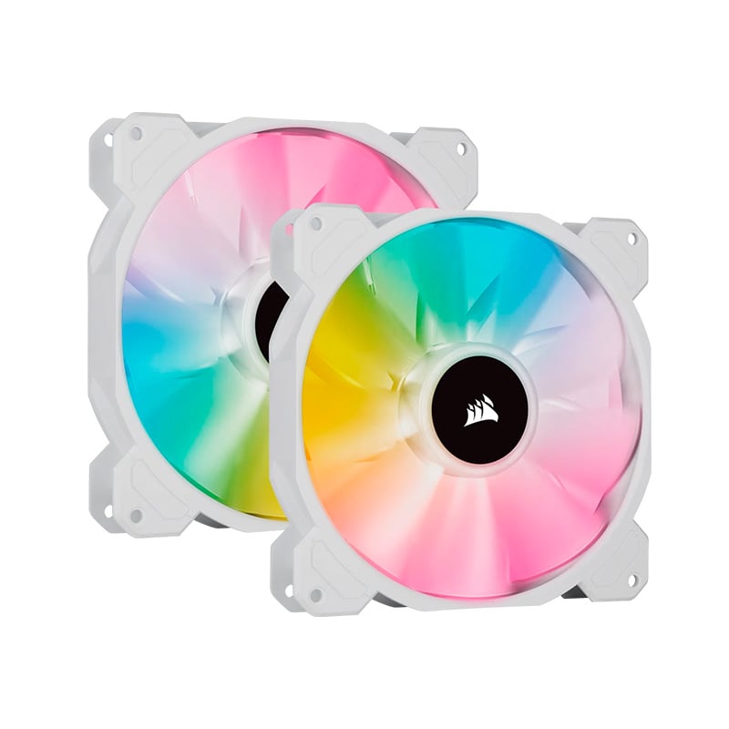 FAN COOLER 140MM CORSAIR ICUE SP140 RGB ELITE DUO PWM PACK X2 WHITE