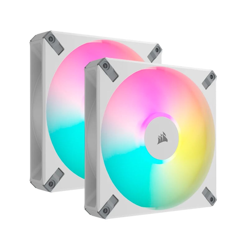 FAN COOLER 140MM CORSAIR ICUE AF140 RGB PWM PACK X2 WHITE
