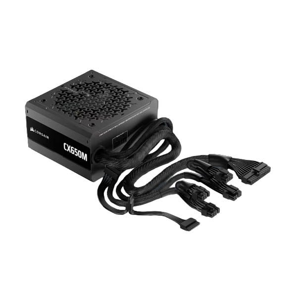FUENTE CORSAIR CX-M SERIES CX650M 650W ATX 3.1 CYBENETICS BRONZE SEMI-MODULAR
