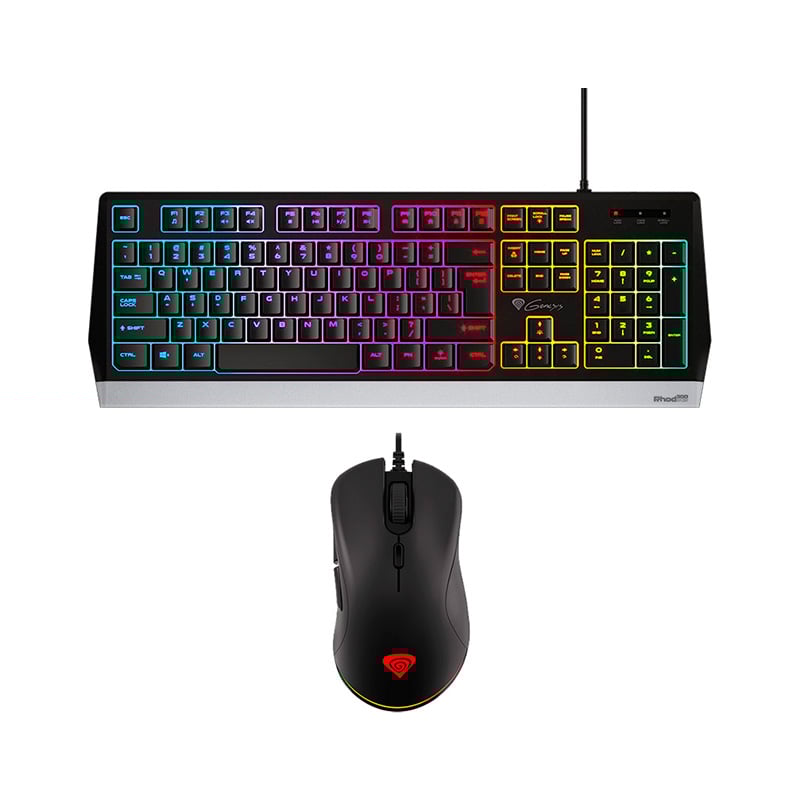 COMBO GENESIS - TECLADO RHOD 300 RGB ESPAÑOL Y MOUSE KRYPTON 200