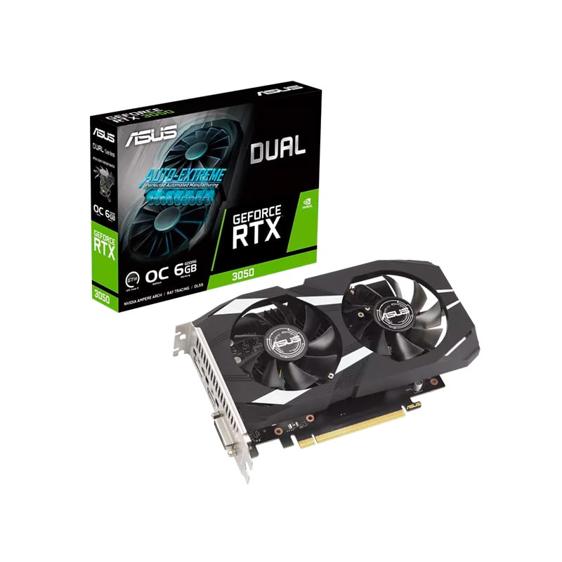 PLACA DE VIDEO ASUS NVIDIA GEFORCE RTX 3050 DUAL OC 6GB GDDR6
