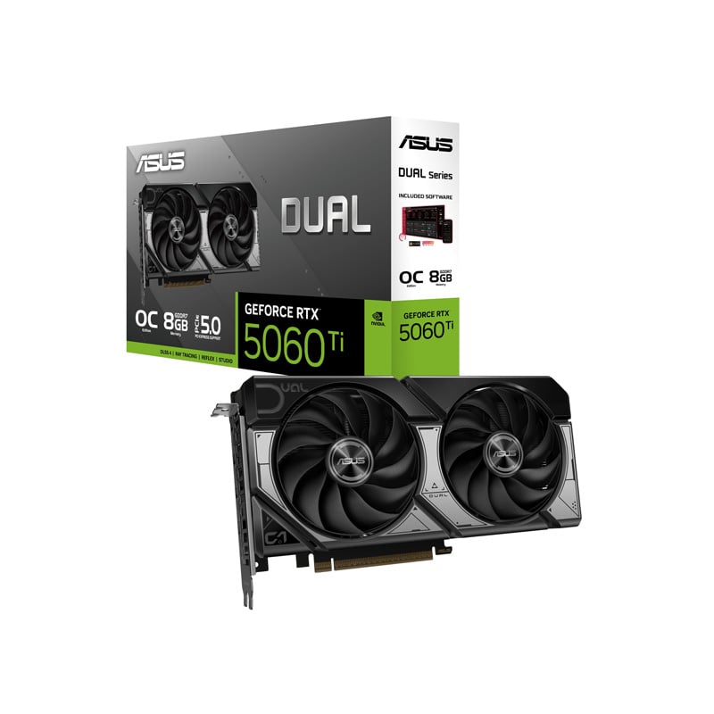 PLACA DE VIDEO ASUS DUAL NVIDIA GEFORCE RTX 5060 TI 8GB OC GDDR7