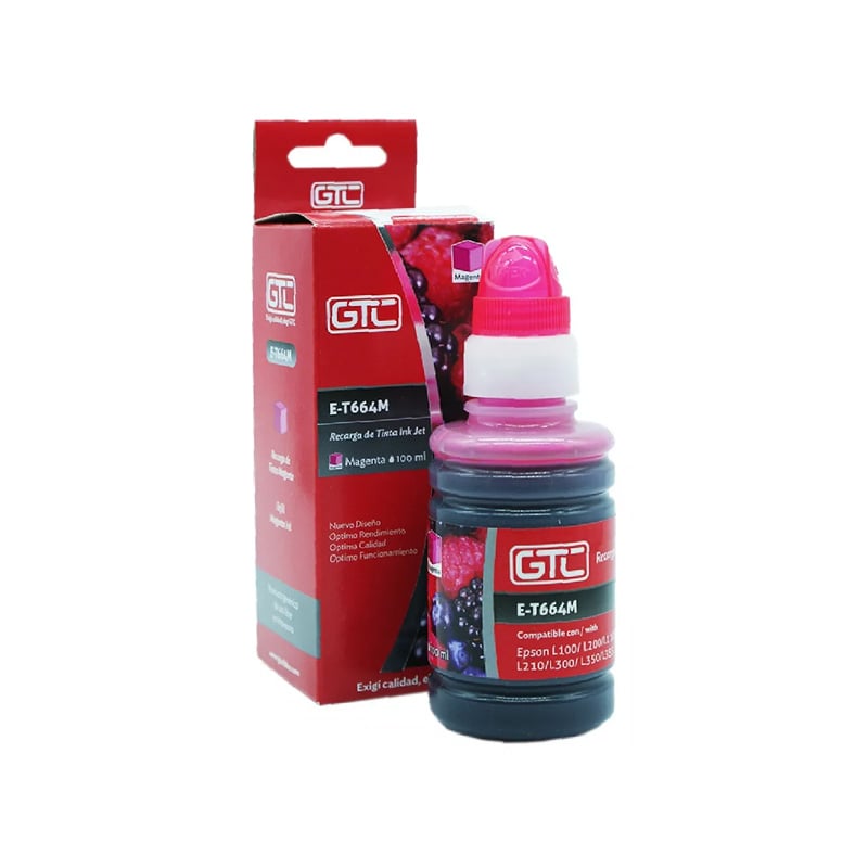 TINTA ALTERNATIVA SISTEMA CONT GTC T644 PARA EPSON MAGENTA