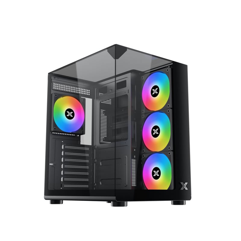 GABINETE XIGMATEK AQUA COMPACT FAN COOLER X4 - ARGB - BLACK