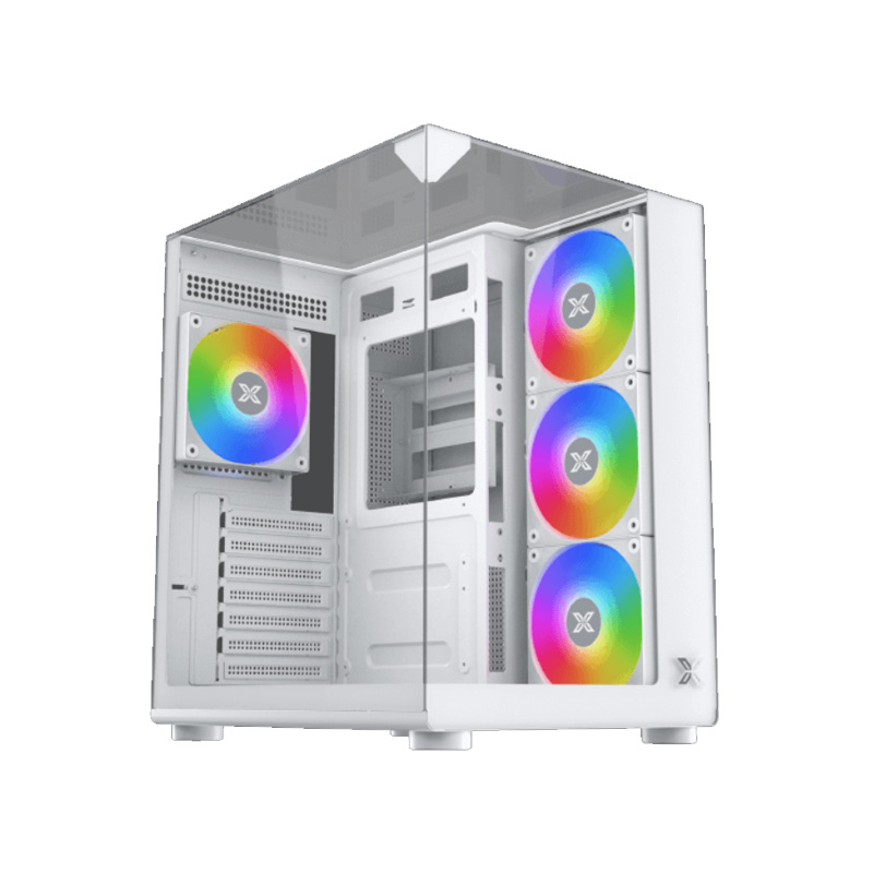 GABINETE XIGMATEK AQUA COMPACT ARCTIC FAN COOLER X4 - ARGB - WHITE