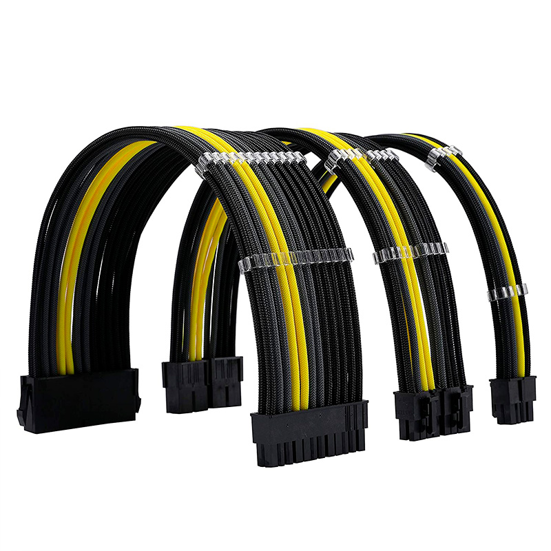 KIT CABLES MALLADOS ZEZZIO KIT (1X24P 1X4+4P 2X6+2P) BLACK+GRAY+YELLOW