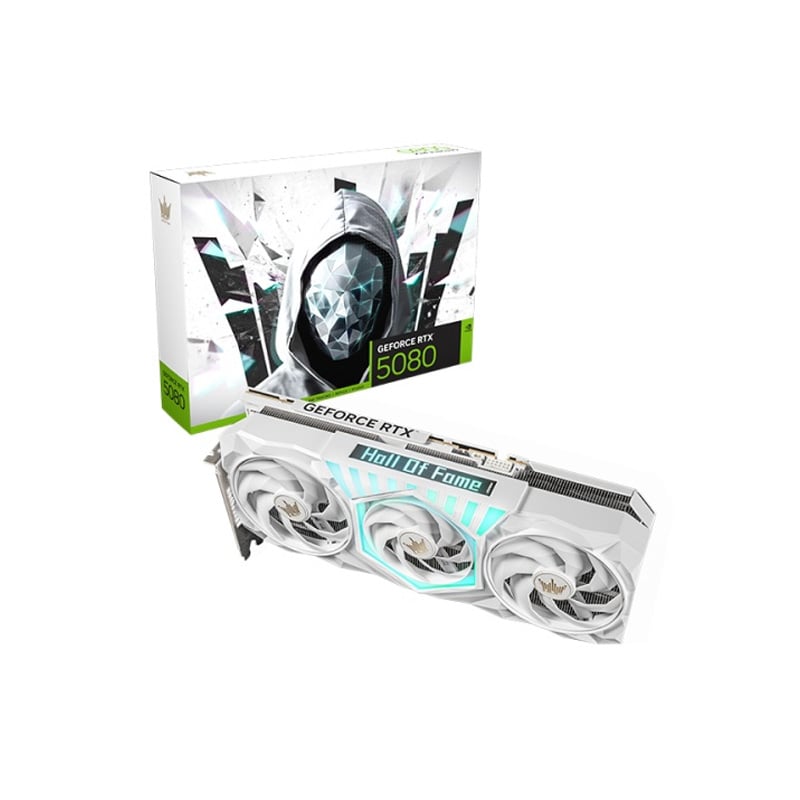PLACA DE VIDEO GALAX NVIDIA GEFORCE RTX 5080 HOF GAMING 16GB GDDR7 - WHITE