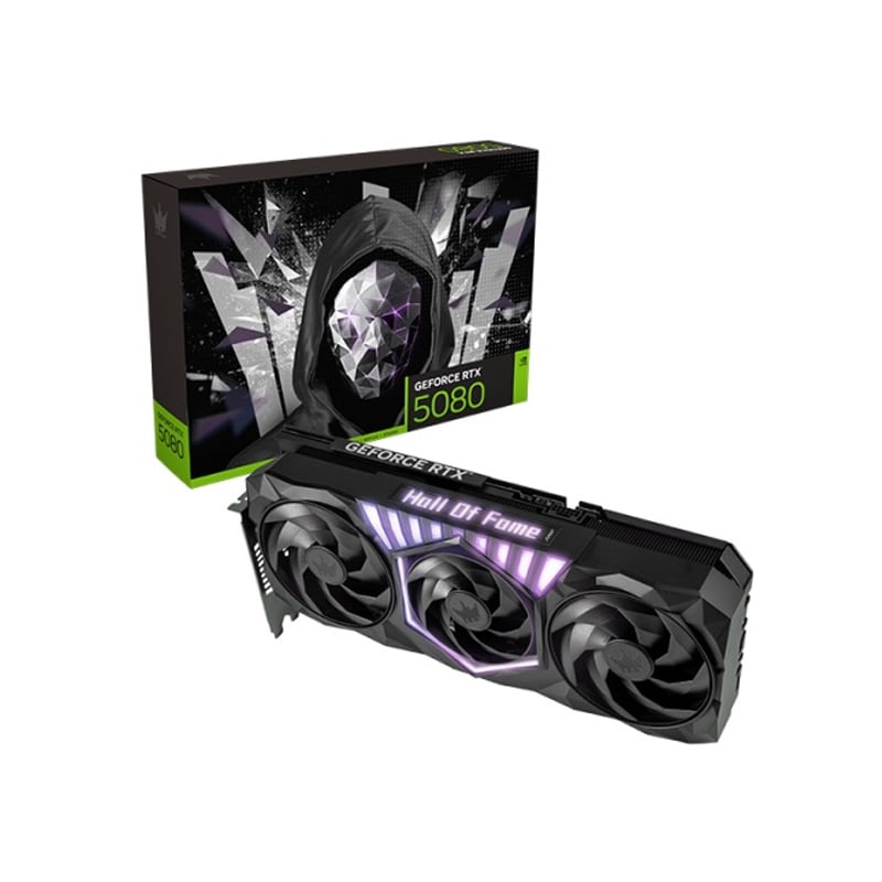 PLACA DE VIDEO GALAX NVIDIA GEFORCE RTX 5080 HOF GAMING 16GB GDDR7 - BLACK