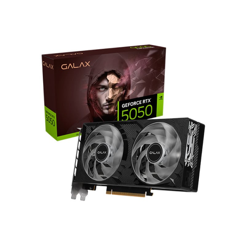 PLACA DE VIDEO GALAX NVIDIA GEFORCE RTX 5050 8GB GDDR6 1-CLICK OC - BLACK