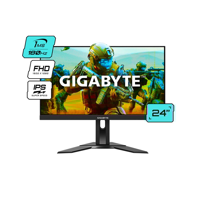 OUTLET - MONITOR LED IPS 24" GAMING GIGABYTE G24F2-AR 165HZ 1MS FREESYNC