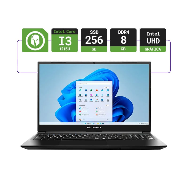NOTEBOOK BANGHO MAX L5 I3 15.6" INTEL I3-1215U 8GB RAM 240GB SSD M.2 FREEDOS