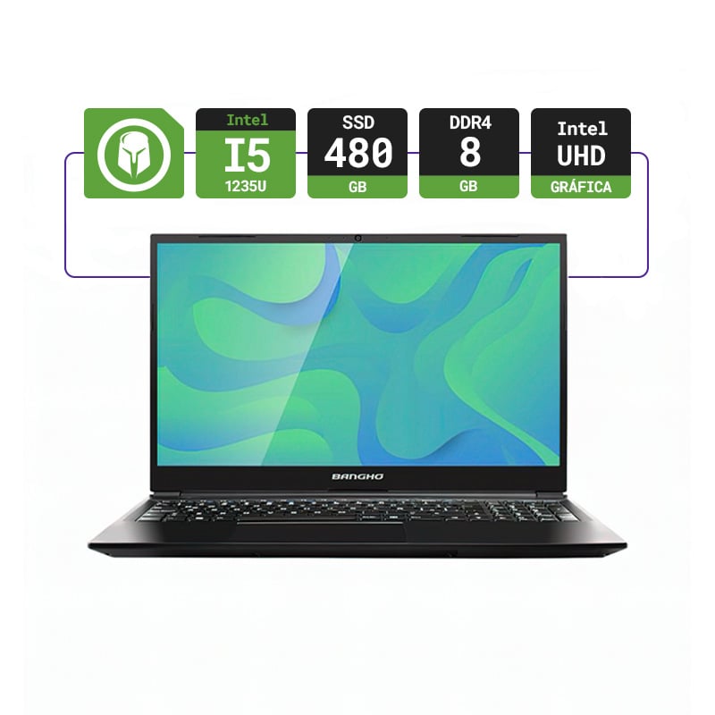 NOTEBOOK BANGHO MAX L5 I5 15,6" INTEL I5 1235U 8GB RAM 480GB SSD M.2 PCIE FREE
