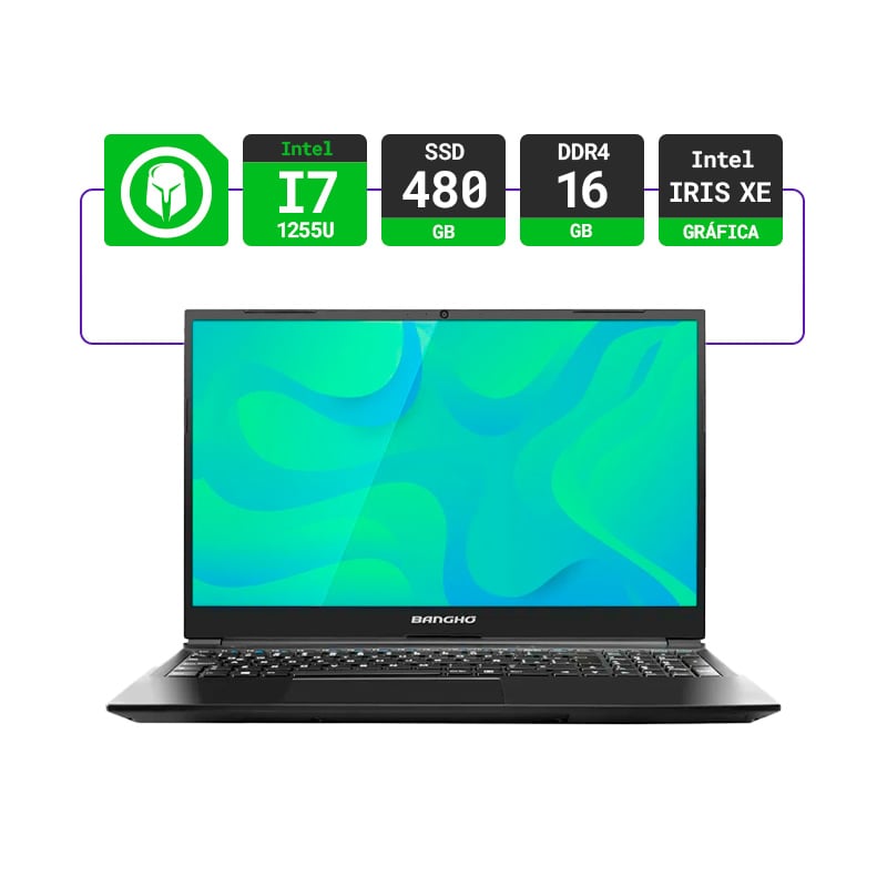 NOTEBOOK BANGHO MAX L5 I7 15.6" INTEL I7 1255U 16GB RAM 480GB NVME PCIE 4.0 FREE DOS
