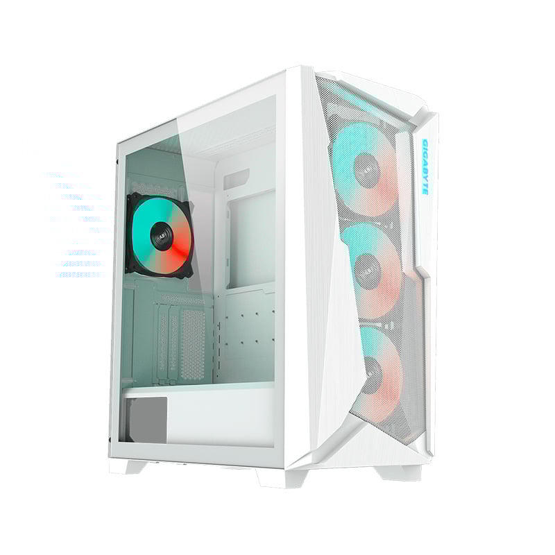 GABINETE GIGABYTE C301 GLASS X4 ARGB FAN WHITE
