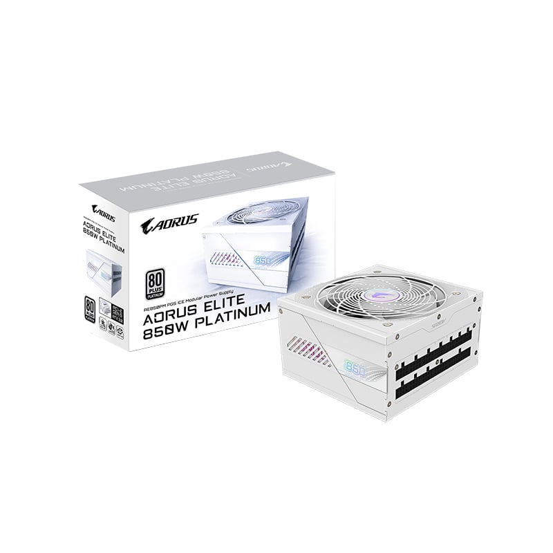 FUENTE 850W GIGABYTE AORUS ELITE PG5 P850W WHITE 80 PLUS PLATINUM MODULAR