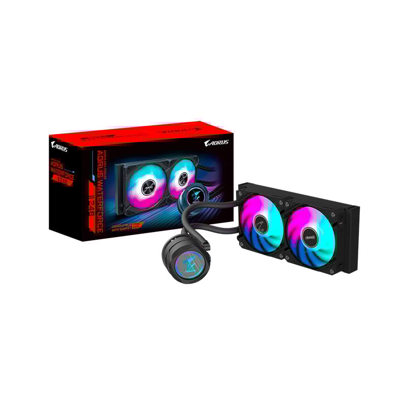 CPU WATER COOLER 240MM GIGABYTE AORUS WATERFORCE II 240 ARGB + DISPLAY BLACK